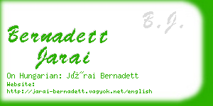 bernadett jarai business card